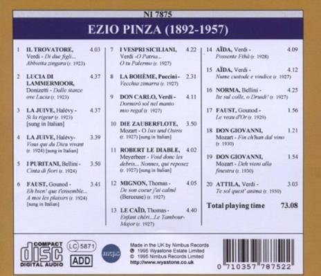 Prima voce. Ezio Pinza (1892-1957) - CD Audio di Ezio Pinza - 2