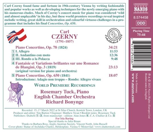 Piano Concertinos - CD Audio di Carl Czerny - 2