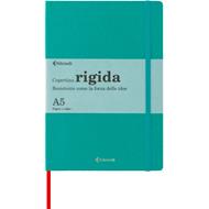 Taccuino Feltrinelli A5, a righe, copertina rigida, verde ottanio - 14,8 x 21 cm