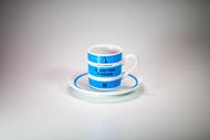 Tazzina da caffè con piatto Feltrinelli. Il dottor Zivago