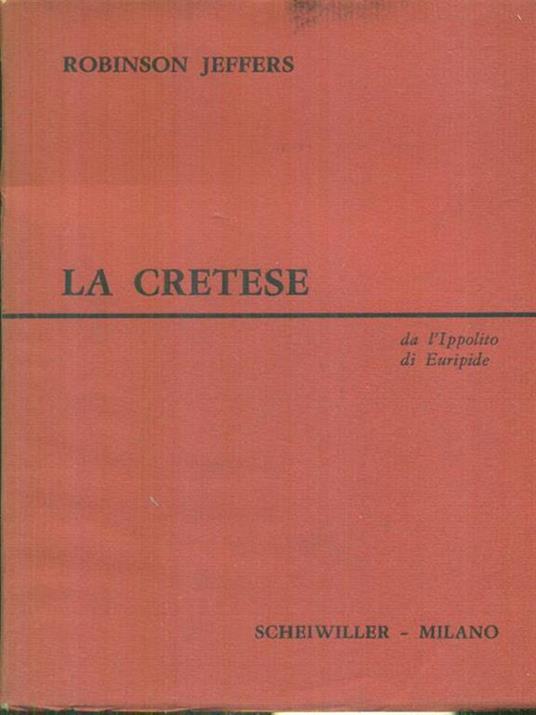 La cretese - Robinson Jeffers - copertina