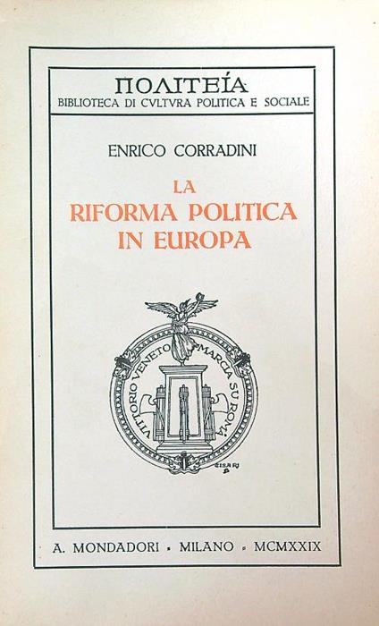 La riforma politica in Europa - Enrico Corradini - copertina