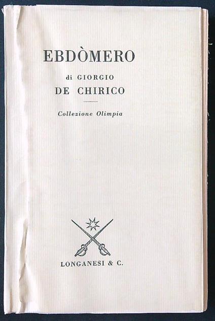 Ebdomero - Giorgio De Chirico - copertina