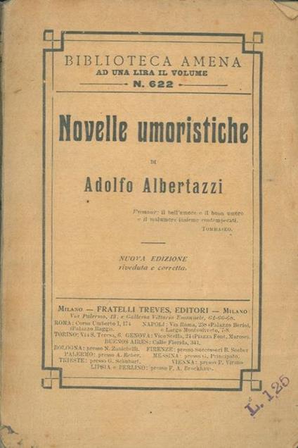 Novelle umoristiche - Adolfo Albertazzi - copertina