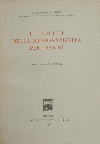 I limiti della responsabilità per danni - Teucro Brasiello - copertina