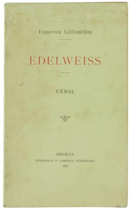 Edelweiss - Versi - Francesca Lanfranchini - copertina