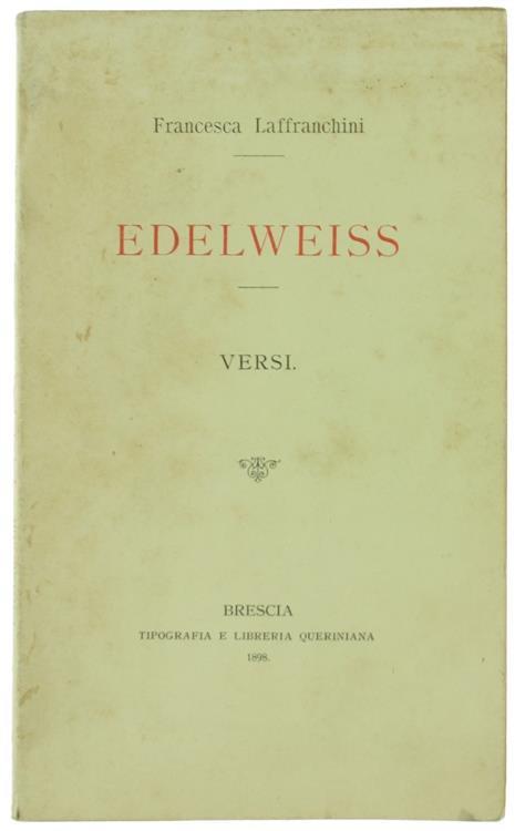 Edelweiss - Versi - Francesca Lanfranchini - copertina