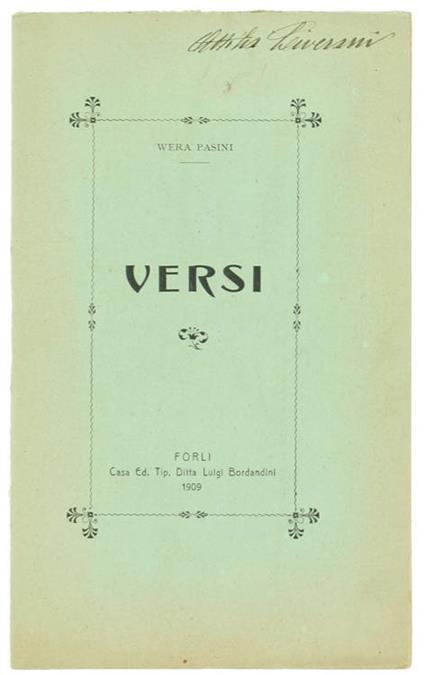 Versi - Wera Pasini - copertina