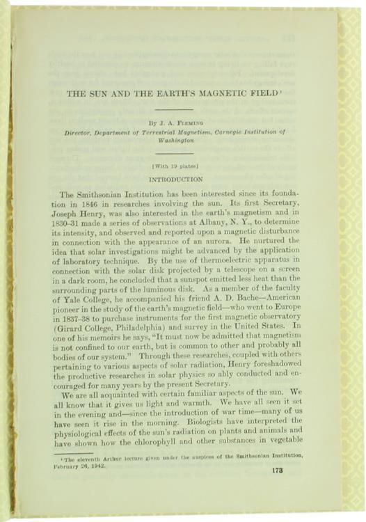 The Sun and the Earth's Magnetic Field - J. Arnold Fleming - copertina