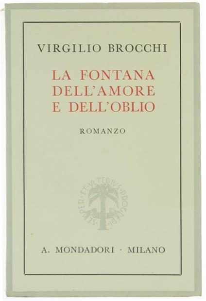La Fontana dell'Amore e dell'Oblio. Divertimento per Flauto e Fagotto - Virgilio Brocchi - copertina