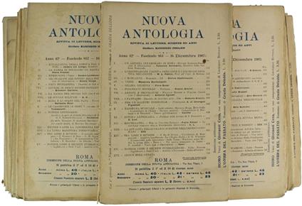 Nuova Antologia di Lettere, Scienze ed Arti. Anno 42° - copertina
