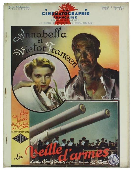 La Cinematographie Française. Revue Hebdomadaire. N° 887 - Paul-Auguste Harlé - copertina
