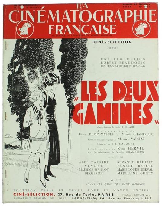 La Cinematographie Française - Revue Hebdomadaire. N° 885 - Paul-Auguste Harlé - copertina