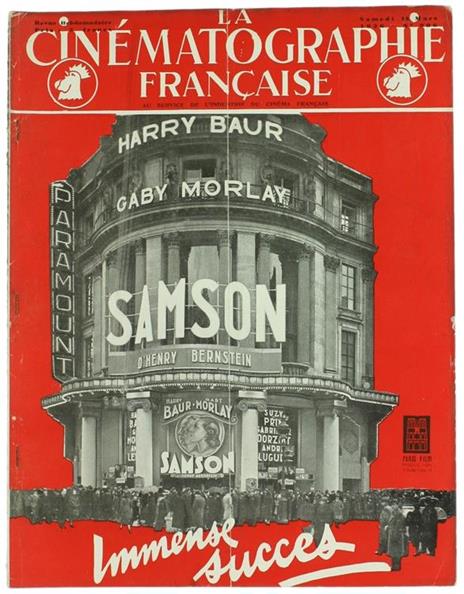 La Cinematographie Française. Revue Hebdomadaire. N° 906 - Paul-Auguste Harlé - copertina