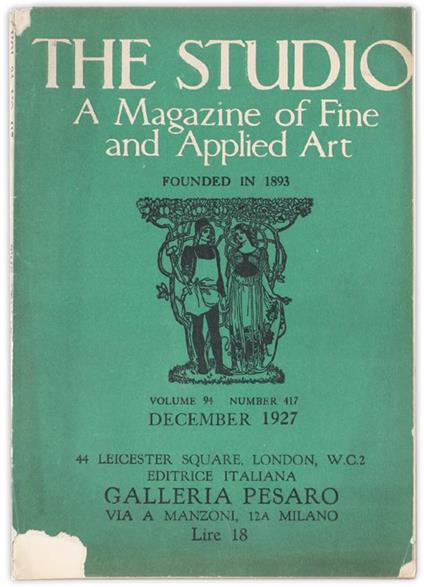 The Studio. A Magazine Of Fine And Applied Art. Volume 94. Number 417 - copertina