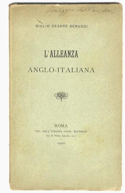 L' allenza anglo-italiana - copertina