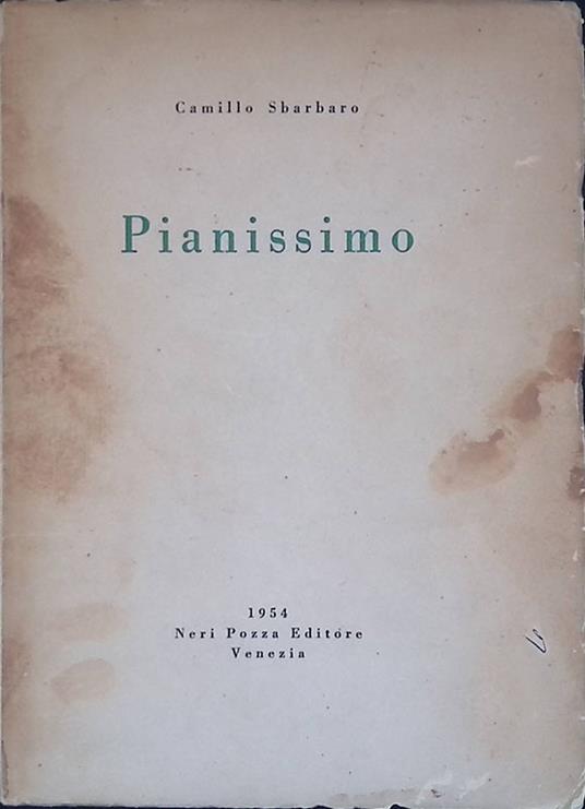 Pianissimo - Camillo Sbarbaro - copertina