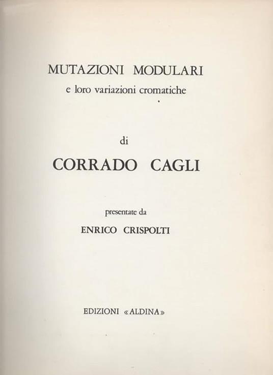 Mutazioni modulari e loro variazioni cromatiche. Presentate da Enrico Crispolti - Corrado Cagli - 3