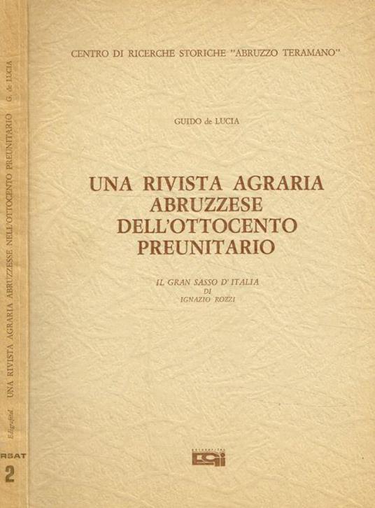 Una rivista agraria abruzzese dell'Ottocento preunitario - Guido De Luca - copertina