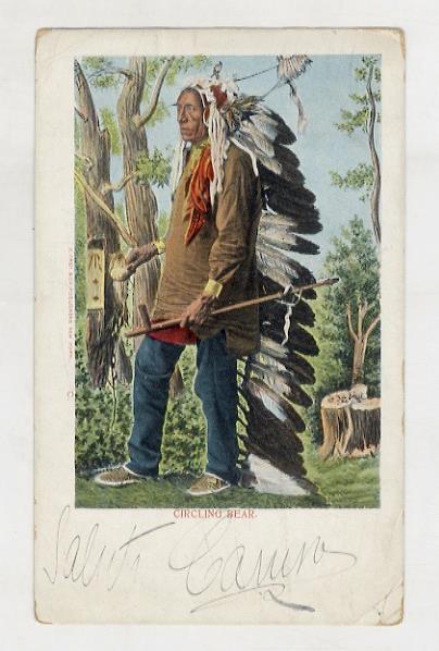 CARTOLINA, CAPO INDIANO. Circling Bear - copertina
