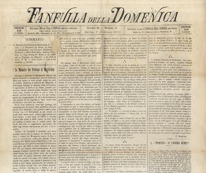 FANFULLA della Domenica. Anno II. 1880. Disponiamo dei seguenti fascicoli: n. 2, 4, 5, 6, 8, 9, 10, 12, 13, 15, 16, 17, 18, 26, 27, 30, 31, 32, 33, 34, 36, 37, 38, 39, 40, 41, 42, 43, 45, 46, 49, 50, 51, 52 - copertina