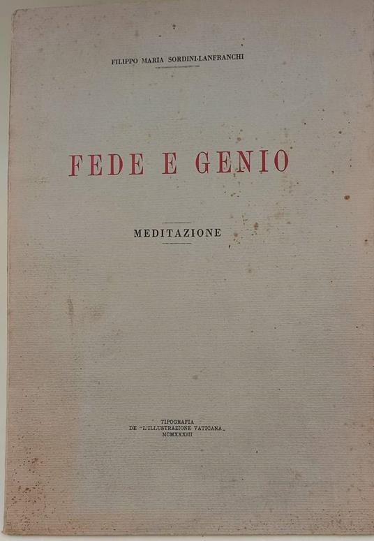 Fede E Genio-Meditazione - copertina