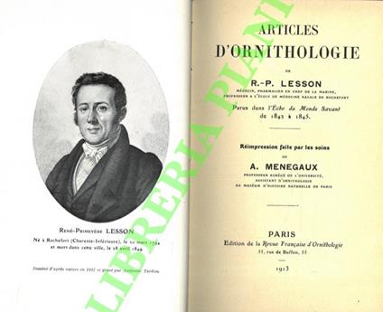 Articles d'ornithologie - copertina