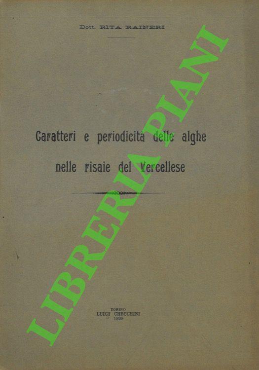 Caratteri e peiodicità delle alghe nelle risaie del Vercellese - copertina