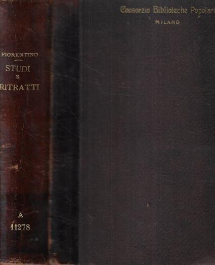 Studi e ritratti della rinascenza - Francesco Fiorentino - copertina