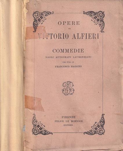 Commedie - Vittorio Alfieri - copertina
