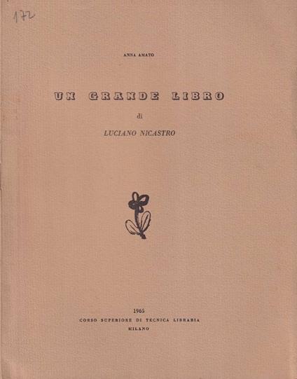 Un grande libro di Luciano Nicastro - copertina