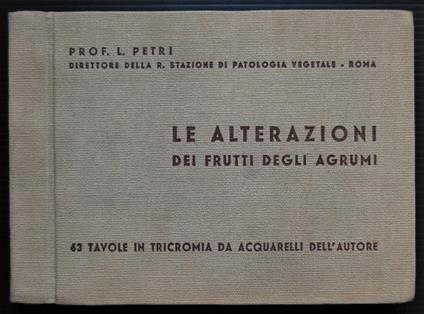 Le Alterazioni Dei Frutti Degli Agrumi - copertina