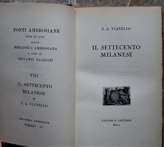 Il Settecento Milanese - copertina