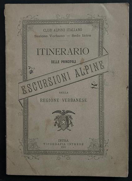 Itinerario Delle Principali Escursioni Alpine Nella Regione Verbanese - copertina