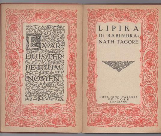 Lipika - Rabindranath Tagore - copertina