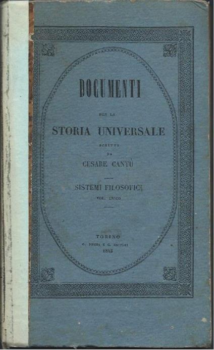 Sulla Filosofia - Documenti per La Storia Universale - copertina