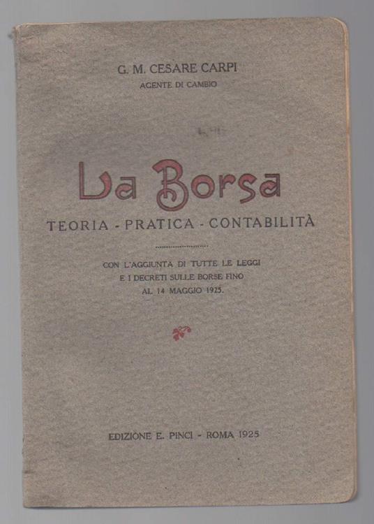 La Borsa- Teoria-pratica-contabilitˆ  - copertina