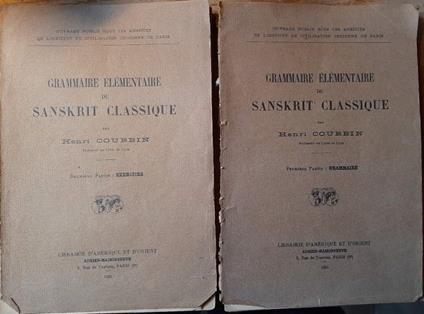Grammaire Elementaire Du Sanskrit Classique-2 Voll.  - copertina