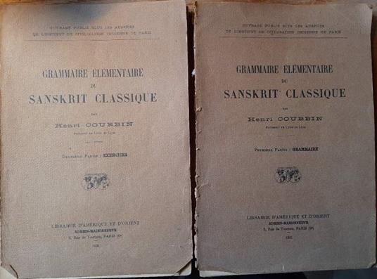 Grammaire Elementaire Du Sanskrit Classique-2 Voll.  - copertina