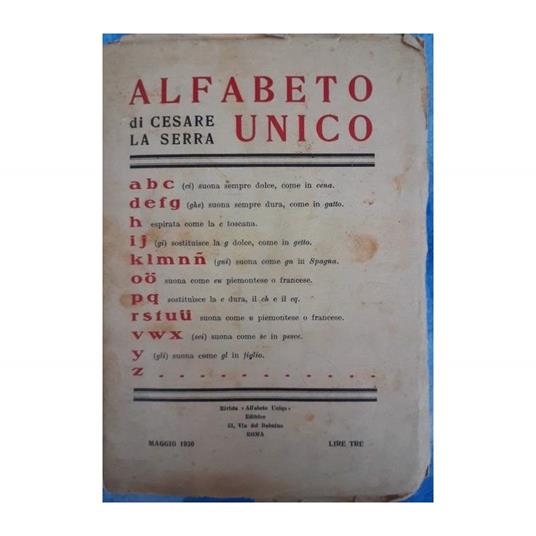 Alfabeto Unico - copertina