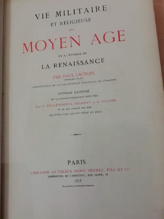 Vie Militaire Et Religieuse Au Moyen Age Et a L'žpoque De La Renaissance  - copertina