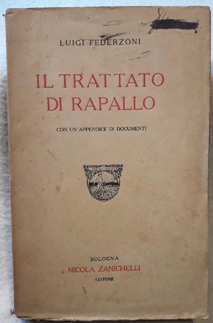 Il Trattato di Rapallo Dei Comenti Della Stampa - copertina