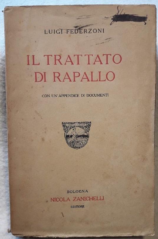 Il Trattato di Rapallo Dei Comenti Della Stampa - copertina
