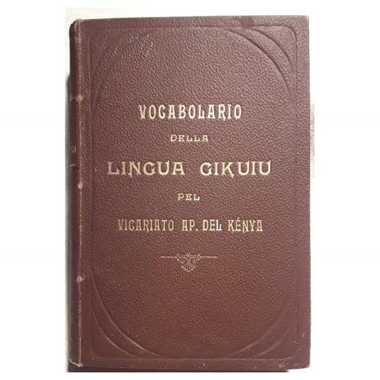 Vocabolario Della Lingua Gikuiu - copertina