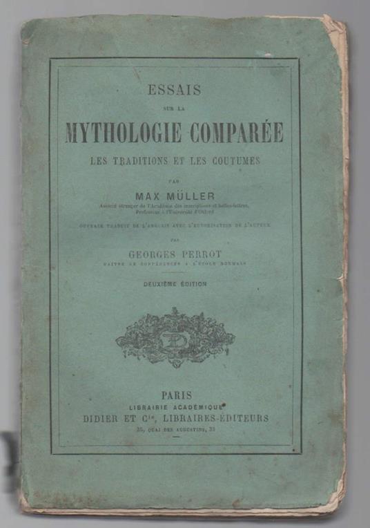 Essais Sur La Mythologie Comparee Les Traditions Et Les Coutumes  - copertina