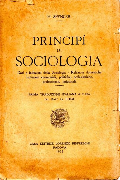Principi di Sociologia - copertina