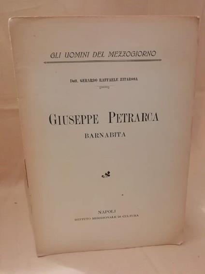 Giuseppe Petrarca. Barnabita  - copertina