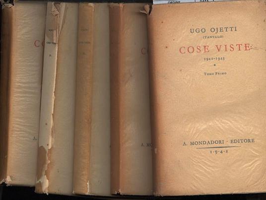Cose Viste-5 Tomi - Ugo Ojetti - copertina