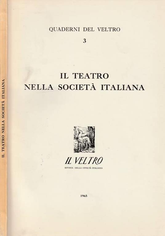 Il teatro nella società italiana - copertina