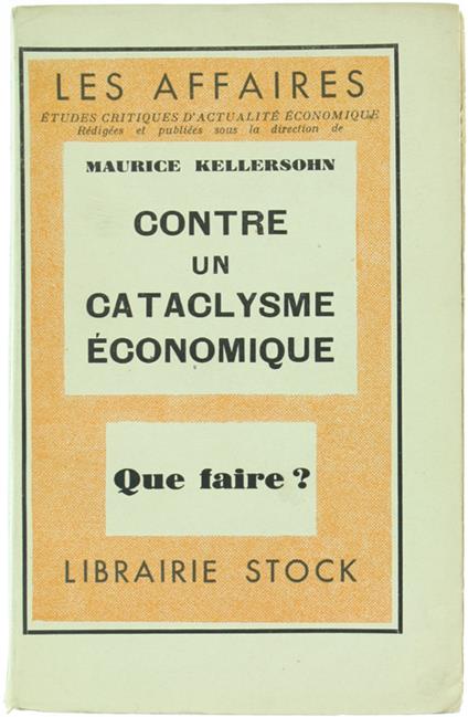Contre Un Cataclysme Economique - copertina